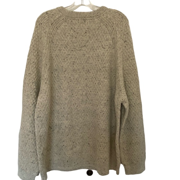 Wind River Oatmeal Fleck Cotton Blend Knit Cabin Country Crew Neck Sweater- 2XL - Picture 2 of 16